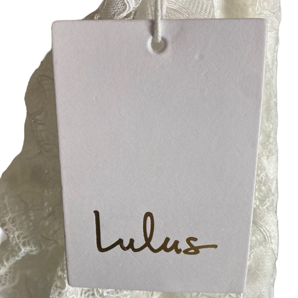 Lulus Maxi Wedding Dress Womens Small White Boho Lace Flawless Extravagance NWT - Picture 6 of 8